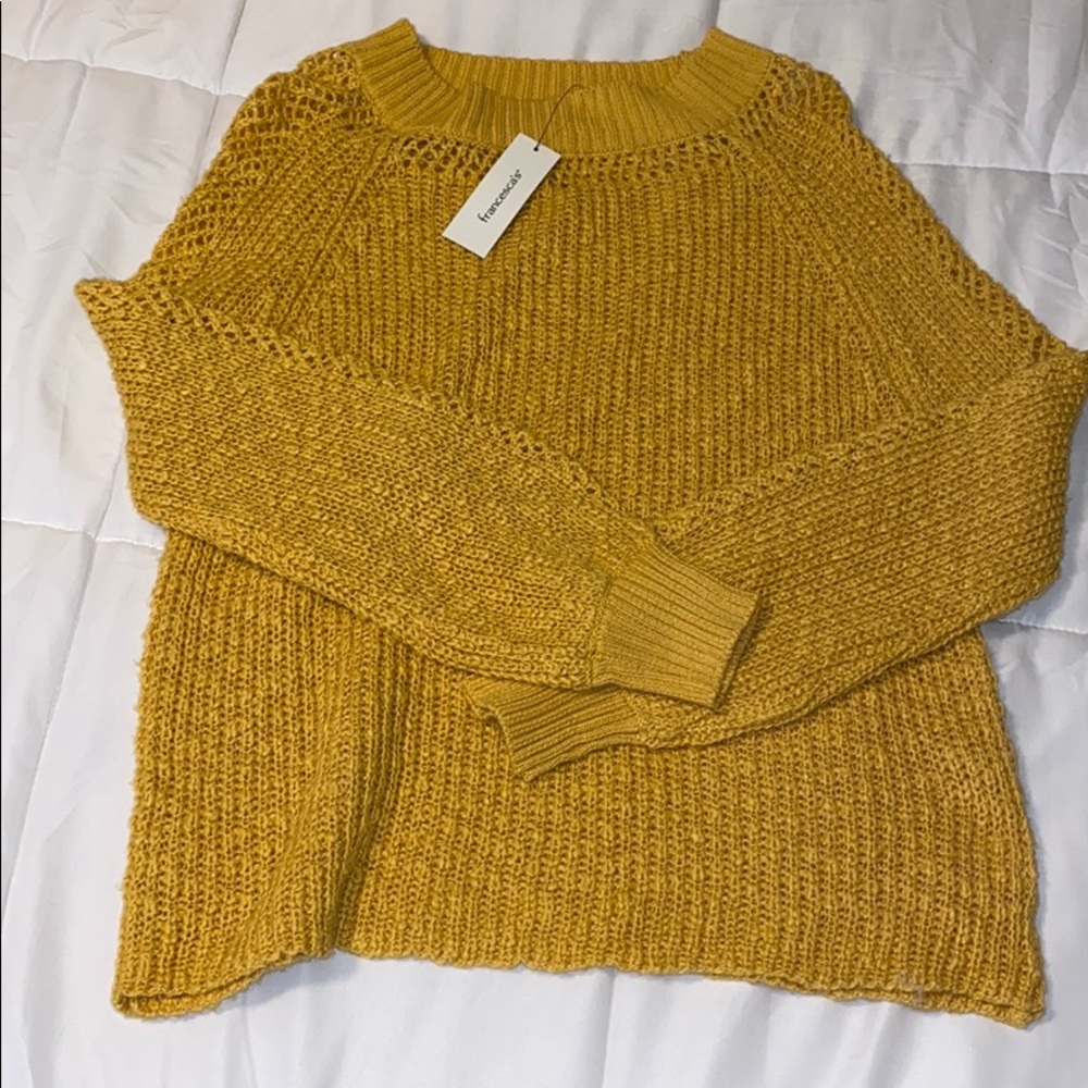 NWT yellow knit sweater